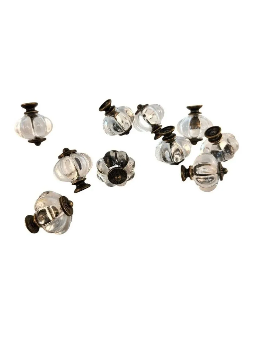 1PC Clear Pumpkin Knob Acrylic Cabinet Knob Antique Decorative Drawer Handle Pul